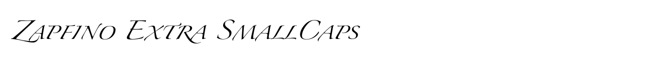 Zapfino Extra SmallCaps